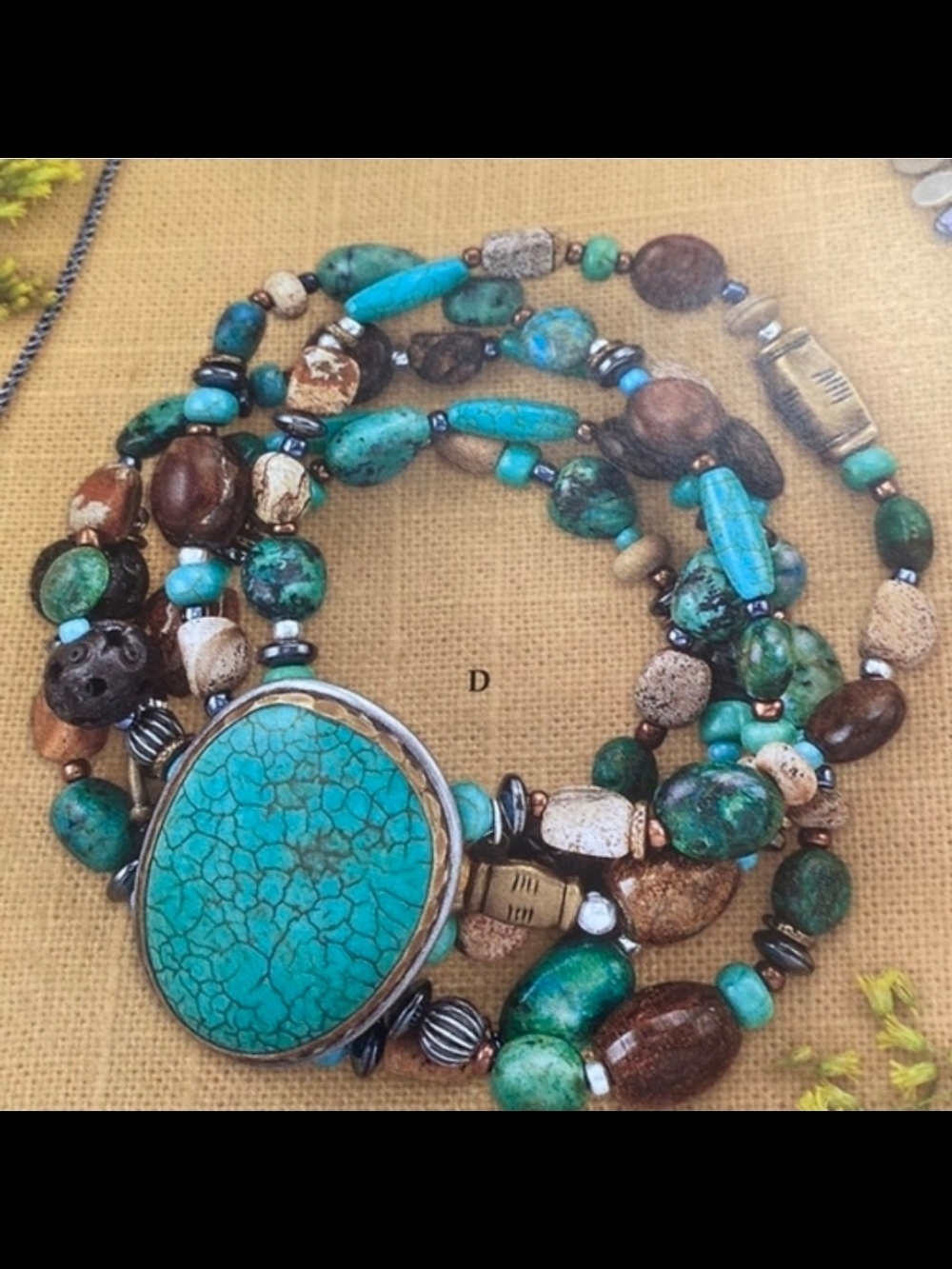 Silpada Turquoise Multi-Bead Statement Bracelet